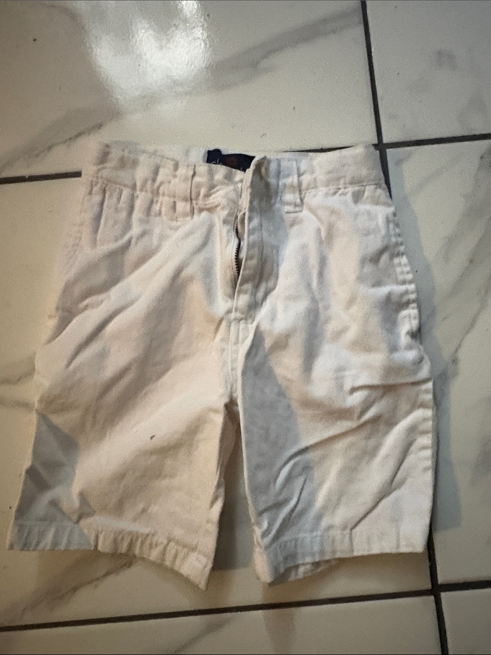 Boys Casual White Cotton Shorts